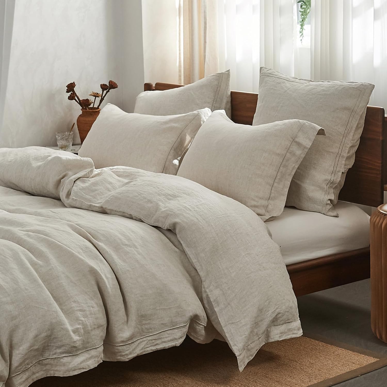 Linen Duvet Cover - Zestaw poszewek na kołdrę z czystego,