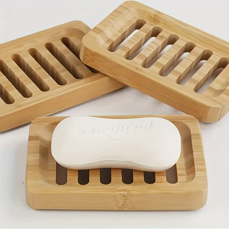 Bamboo Cutlery Set - Bambusowa tacka na mydło, drewniana, zapobiegająca