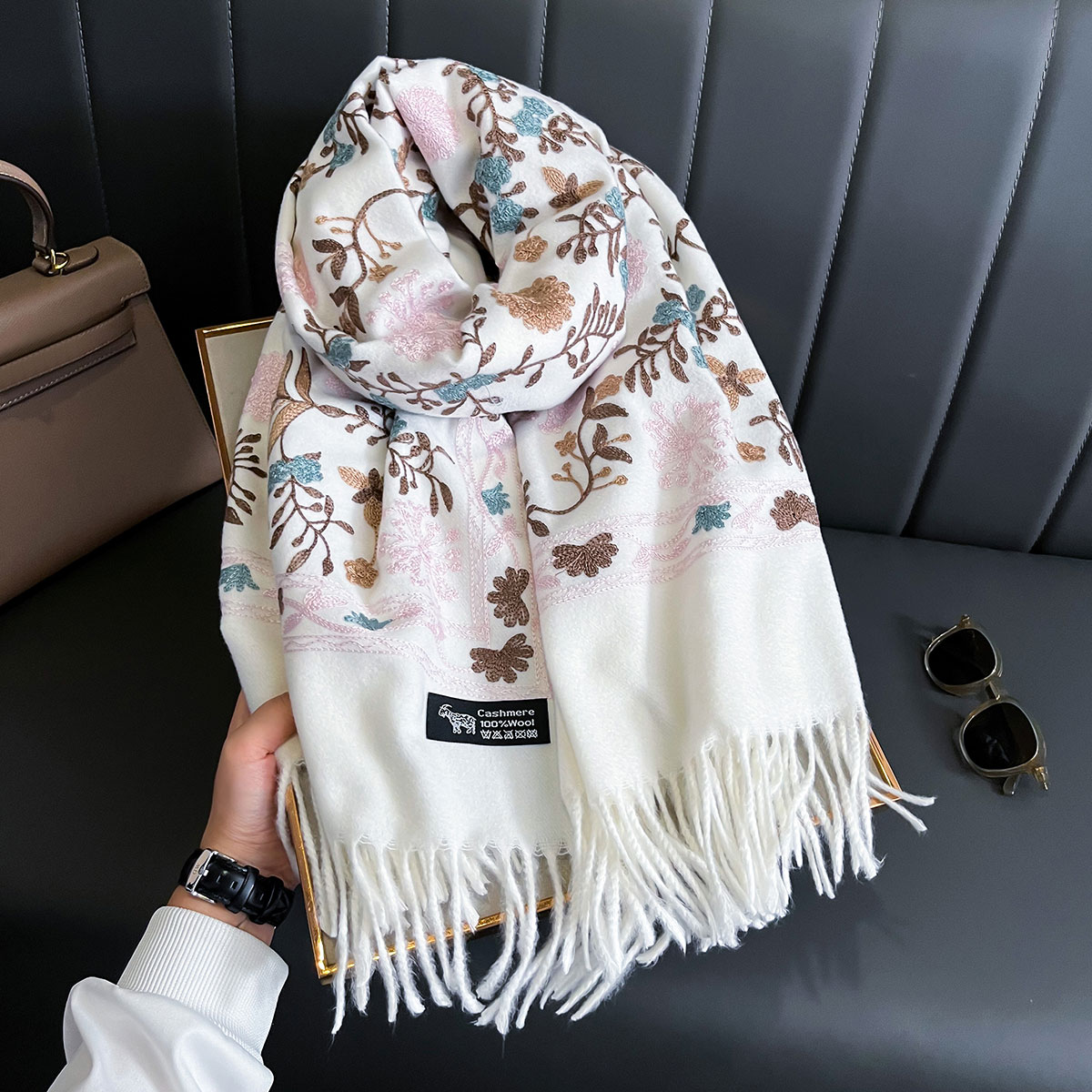 Cashmere Throw Blanket - Nowy Zimowy Ciepły Szal Kaszmirowy Damski