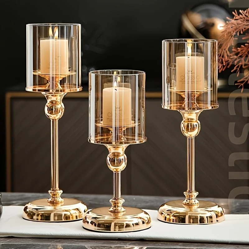 Scented Candle Luxury - 1 Zestaw szklanych świeczników w stylu