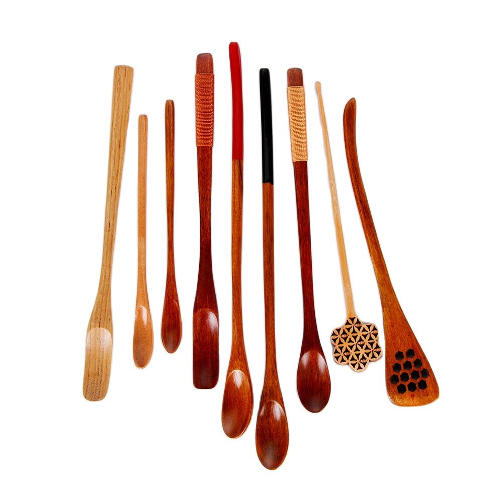 Bamboo Cutlery Set - Drewno naczynie do gotowania liść herbaty