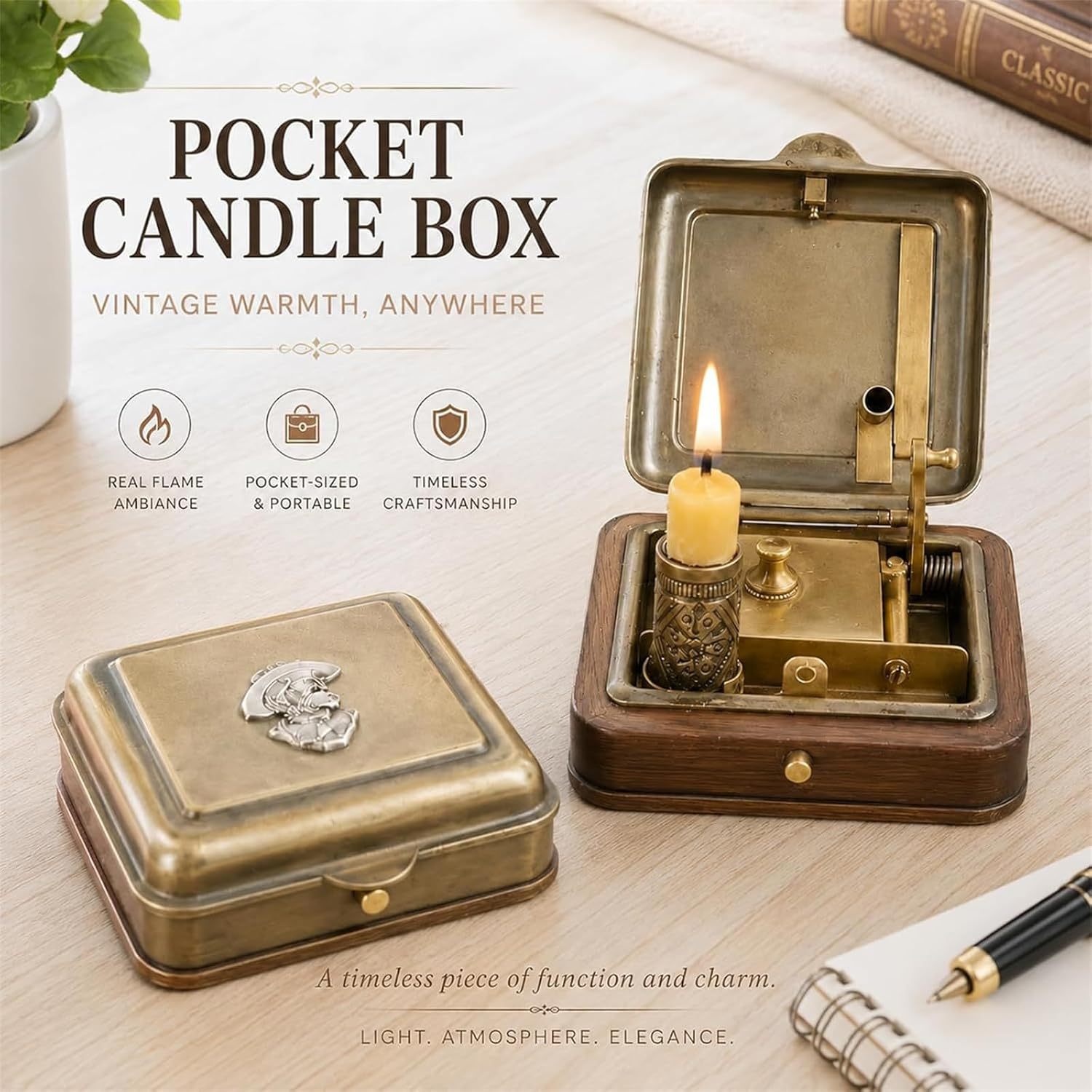 Scented Candle Luxury - Mechaniczne pudełko na świece na biurko,