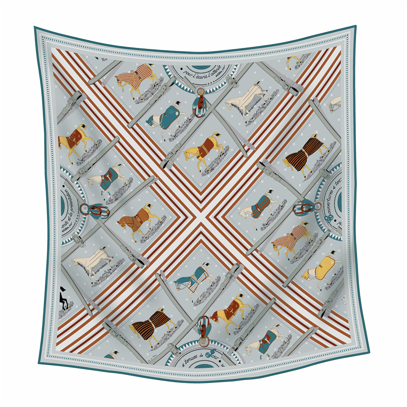 Cashmere Throw Blanket - Szal z kaszmirowego jedwabiu z nadrukiem,