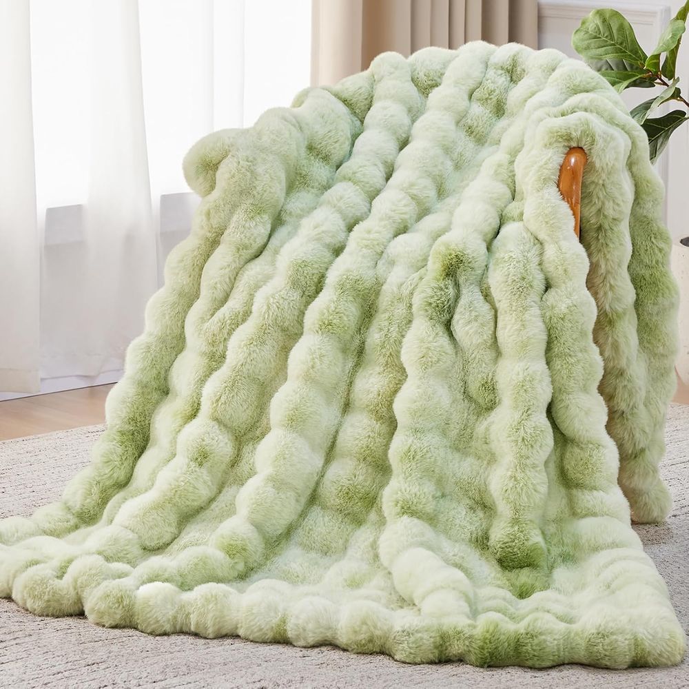 Cashmere Throw Blanket - Koc z imitacji futra, puszysty miękki