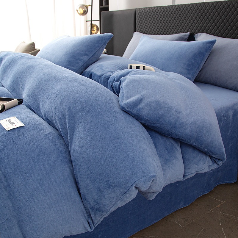 Linen Duvet Cover - Gruby, aksamitny komplet pościeli z mlecznego