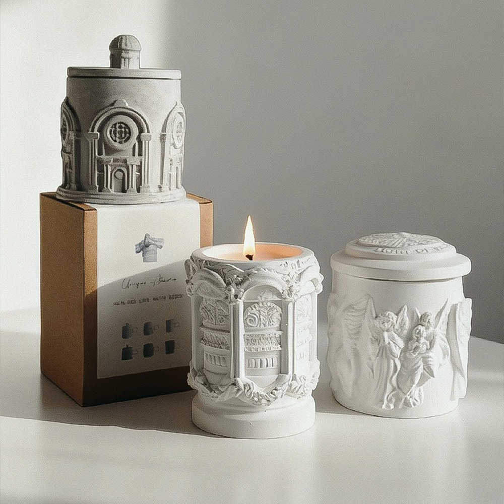 Scented Candle Luxury - Świeca w kubku z rzeźbą z