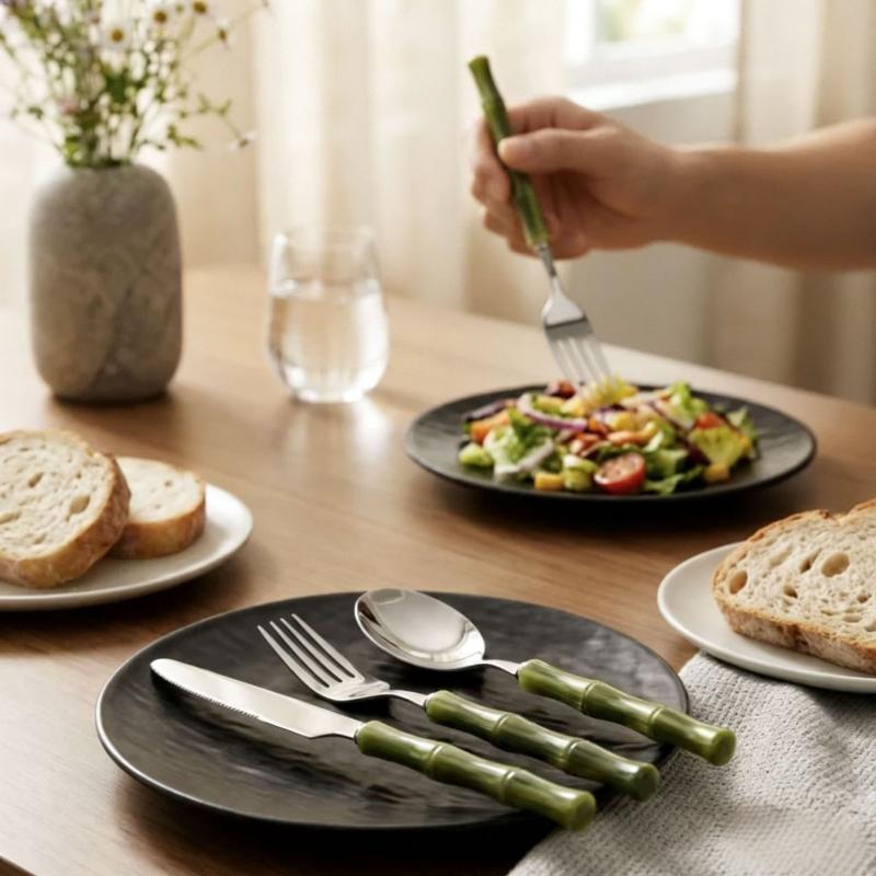 Trwały zestaw sztućców kuchenn – Bamboo Cutlery Set recenzja i cena