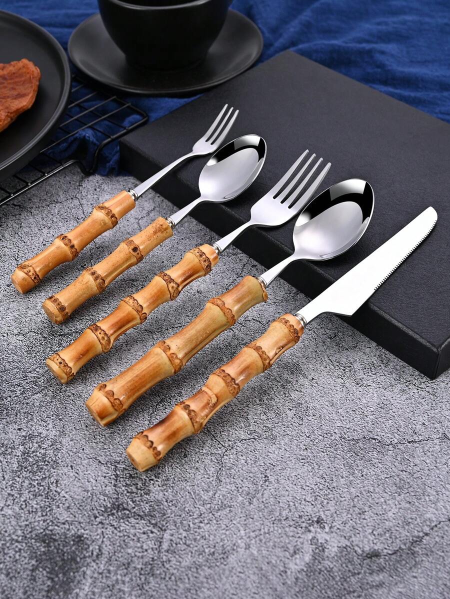 30-częściowy zestaw sztućców z – Bamboo Cutlery Set recenzja i cena