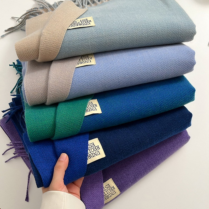 Moda solidny kaszmirowy ciepły – Cashmere Throw Blanket recenzja i cena