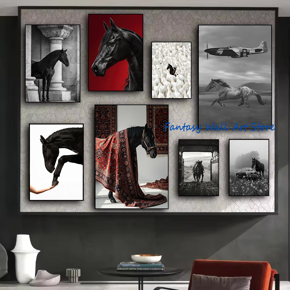 Zdjęcia Czarnych Koni Vintage  – Luxury Lifestyle Photos recenzja i cena