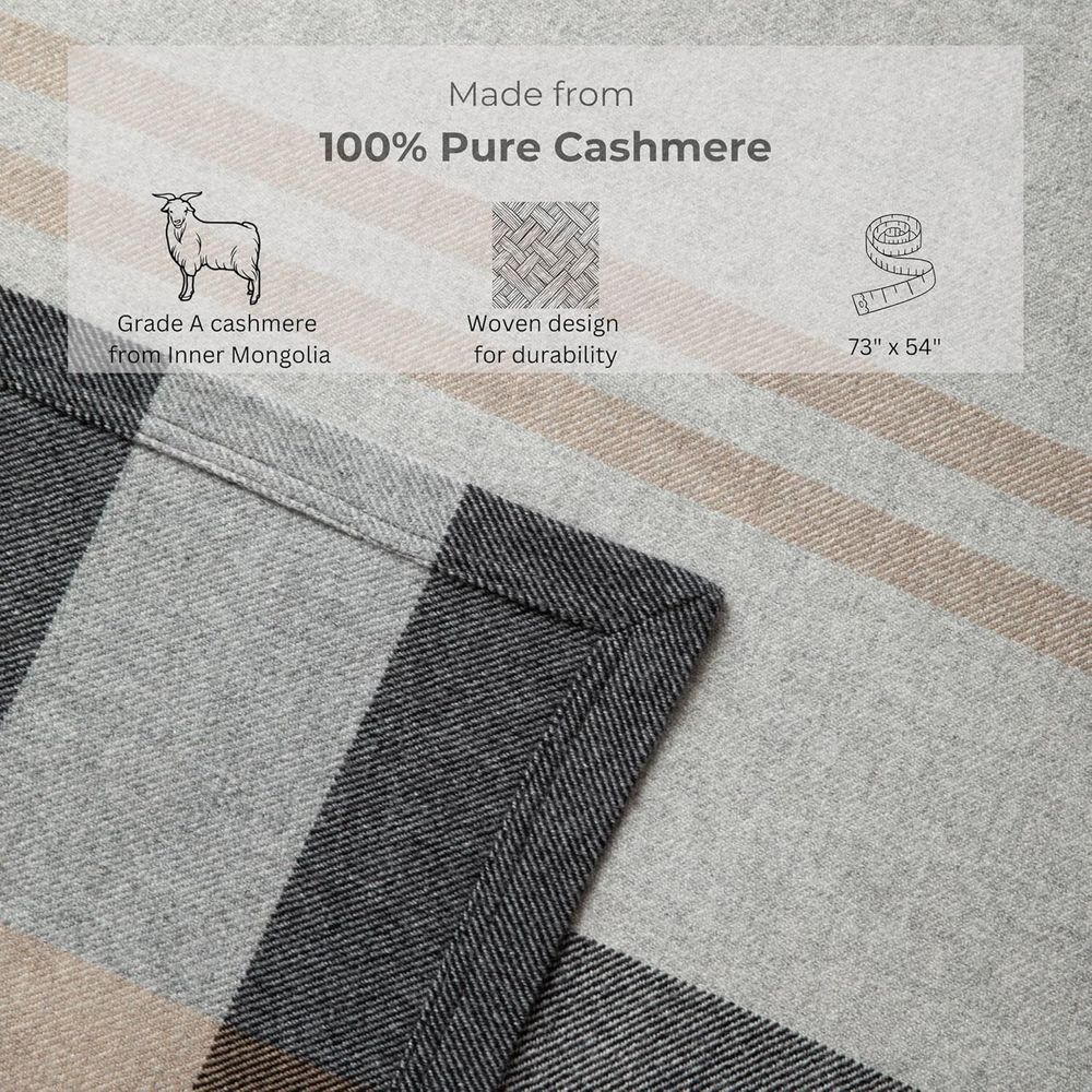 Koc z czystego kaszmiru na kan – Cashmere Throw Blanket recenzja i cena