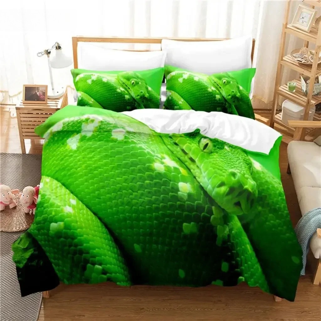 Zestaw pościeli Green Snake, z – Linen Duvet Cover recenzja i cena